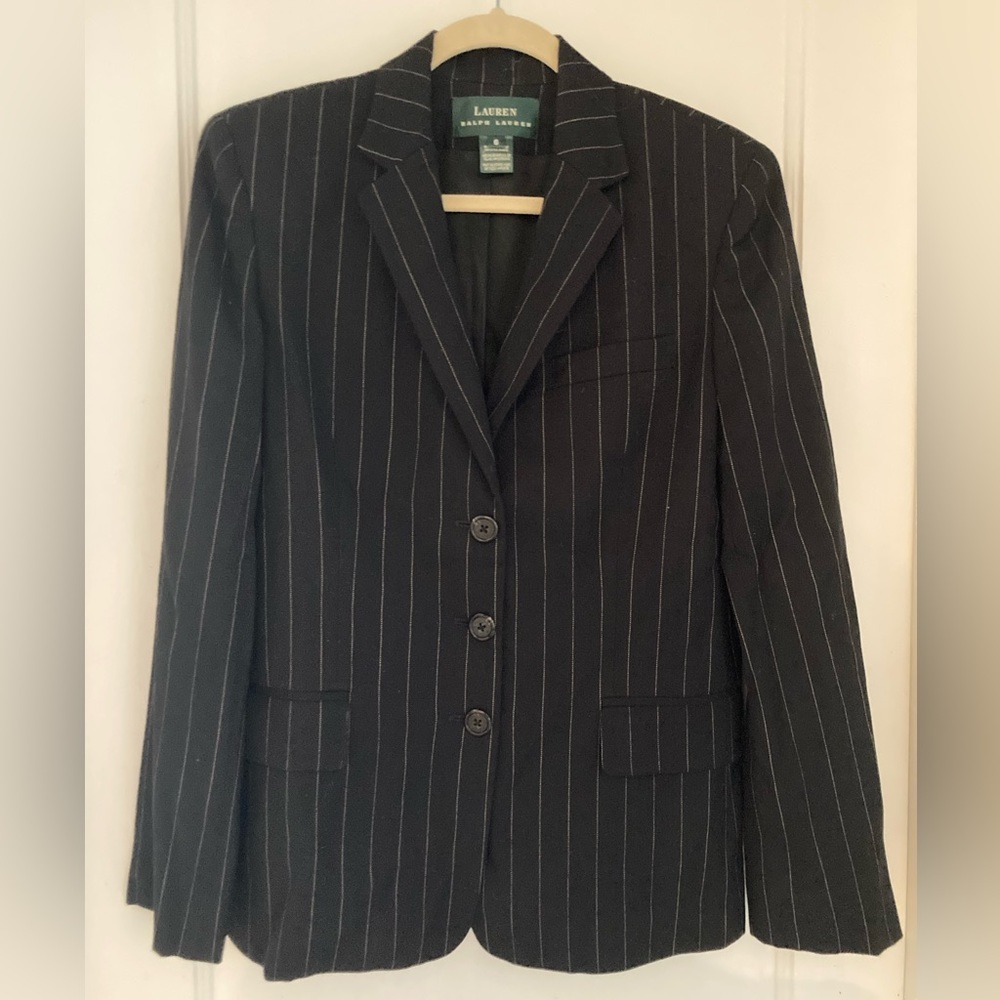 Lauren Ralph Lauren Pin Striped Wool Jacket